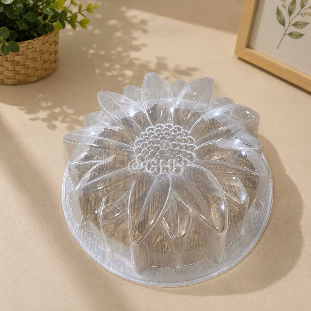 Cetakan agar bunga matahari BESAR / loyang agar plastik / cetakan puding bunga matahari sunflower
