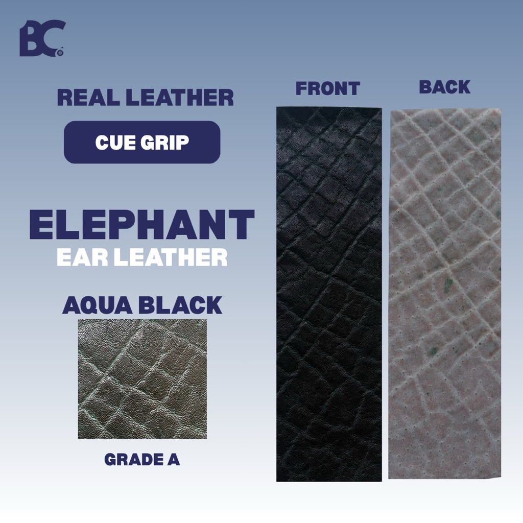 Real Elephant Ear - Grip Kulit Gajah - Cue Grip - Grip Stick Billiard Premium - Kulit Grip Stick Bil