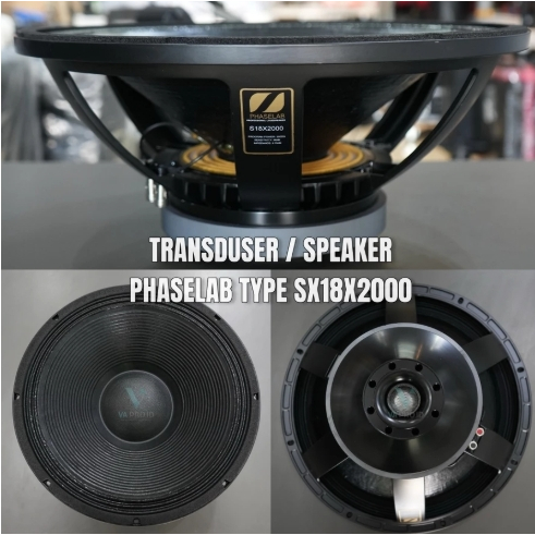 (FREE PACKING KAYU) Speaker Komponen Phaselab S18 X 2000 / S18 X2000 / S18X2000 - 18 inch (Phase Lab