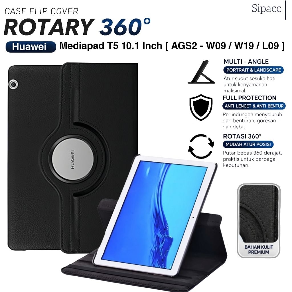 Huawei Mediapad T5 - 10 inch | Case Huawei Mediapad T5 | AGS2 - W09 / AGS2 - W19 / AGS2 - L09 Flip C