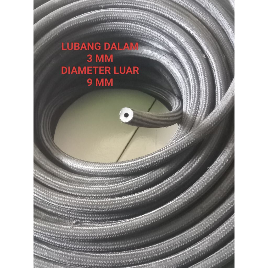 SELANG RAJUT 3 MM SELANG SOLAR SELANG BENSIN  MOBIL UNIVERSAL
