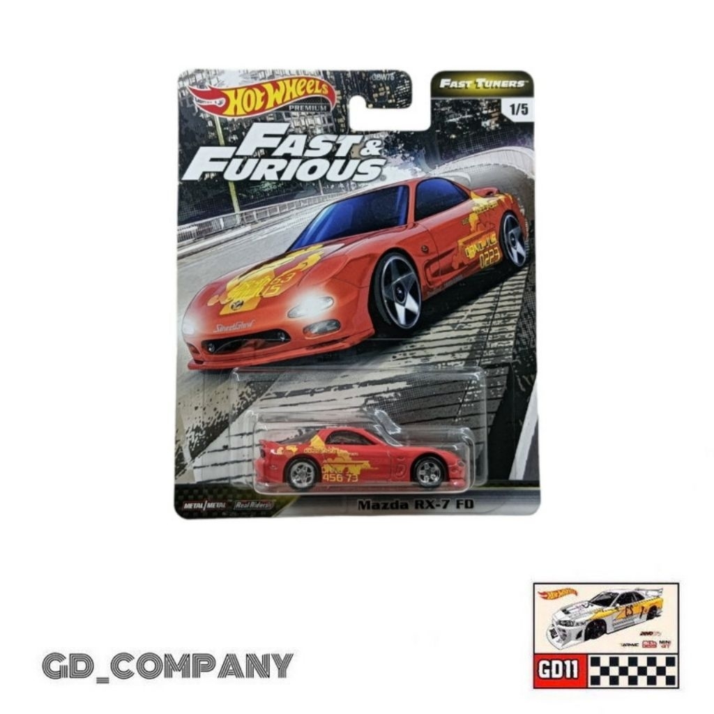 Hotwheels Premium Mazda RX-7 Fd FNF Tuners