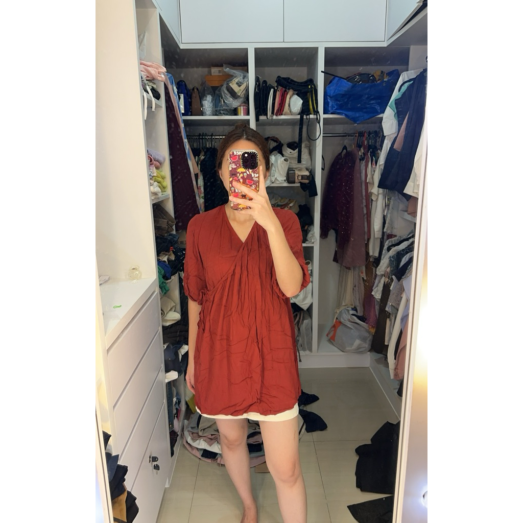PRELOVED top blouse tunic bricks