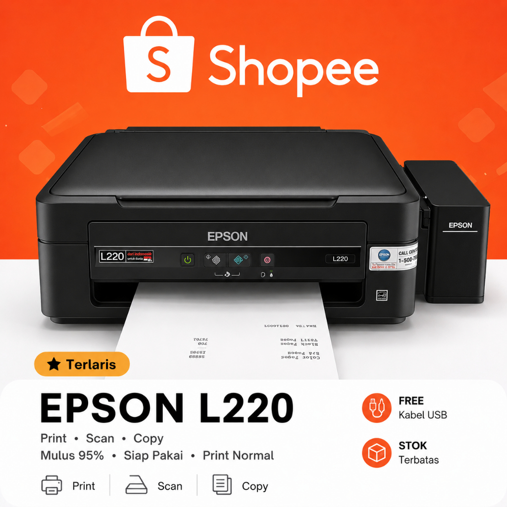 Epson L220 Printer Bekas Dengan Fitur Scan Dan Infus