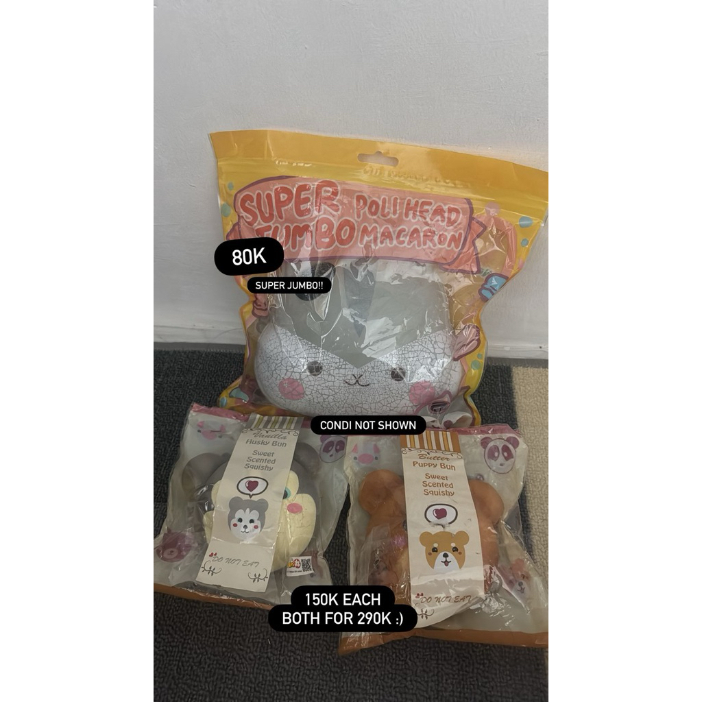 Squishy Punimaru Animal Bun Husky Puppy Popularboxes Poli Macaron Jumbo Slow