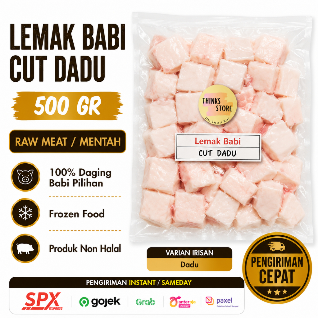 LEMAK BABI / LEMAK PADAT - PORK FAT - DAGING BABI