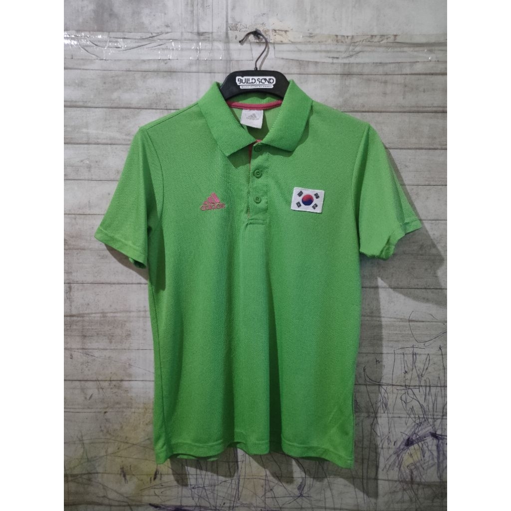 Adidas Polo Jersey Korea Green Original Sportswear Size M