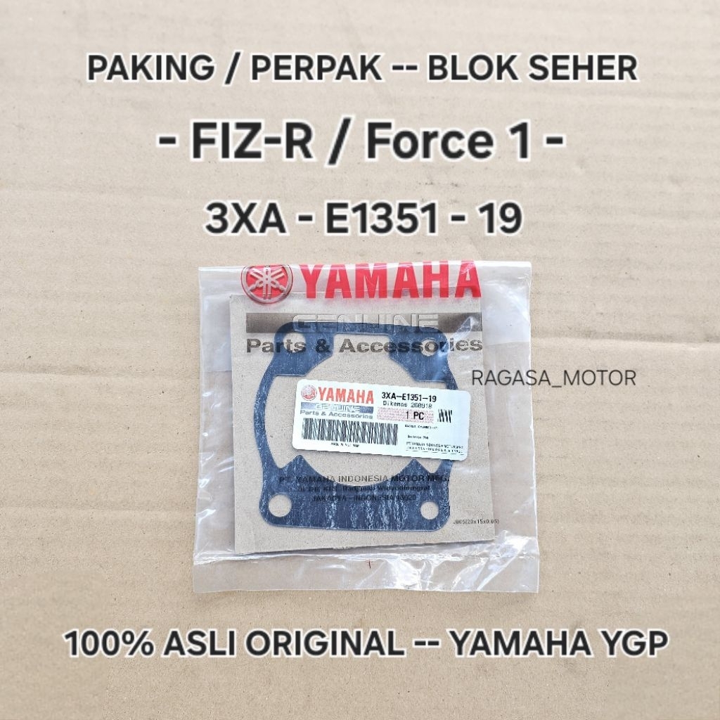 Paking Gasket Blok Seher Boring FIZ R F1ZR F1Z R FORCE 1 Original ORI Asli Yamaha YGP 3XA-E1351-19