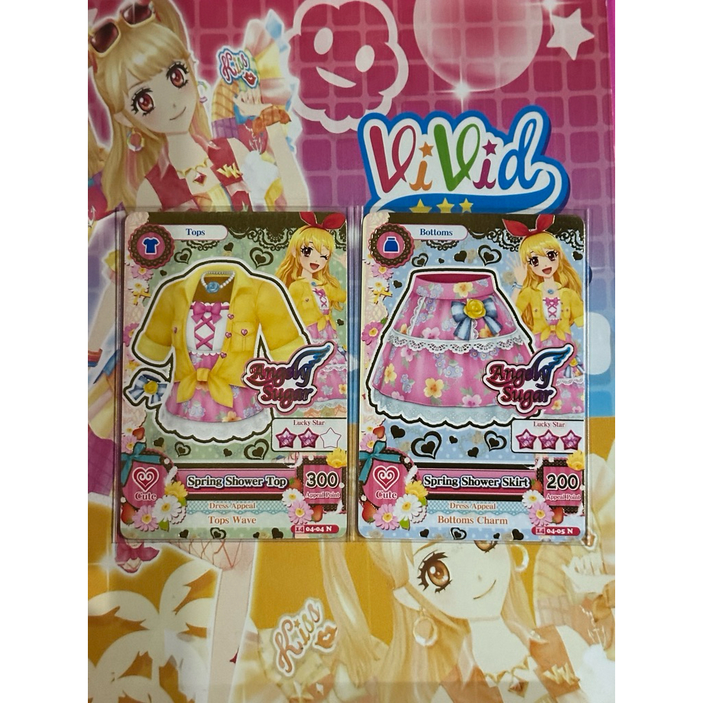(Normal) Kartu Aikatsu Official Ichigo Hoshimiya Angely Sugar Spring Shower Top-Skirt