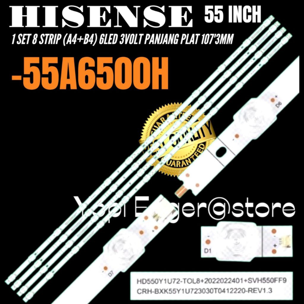 BACKLIGHT TV LED HISENSE 55 INCH 55A6500H BACKLIGHT TV HISENSE