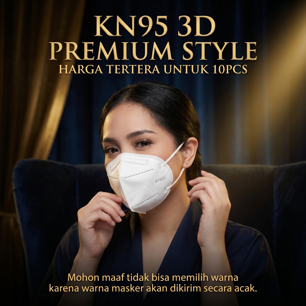 10 PCS Masker KN95 N95 Dewasa Warna 5ply Layer Disposable Adult Earloop Protective 3D Face Mask