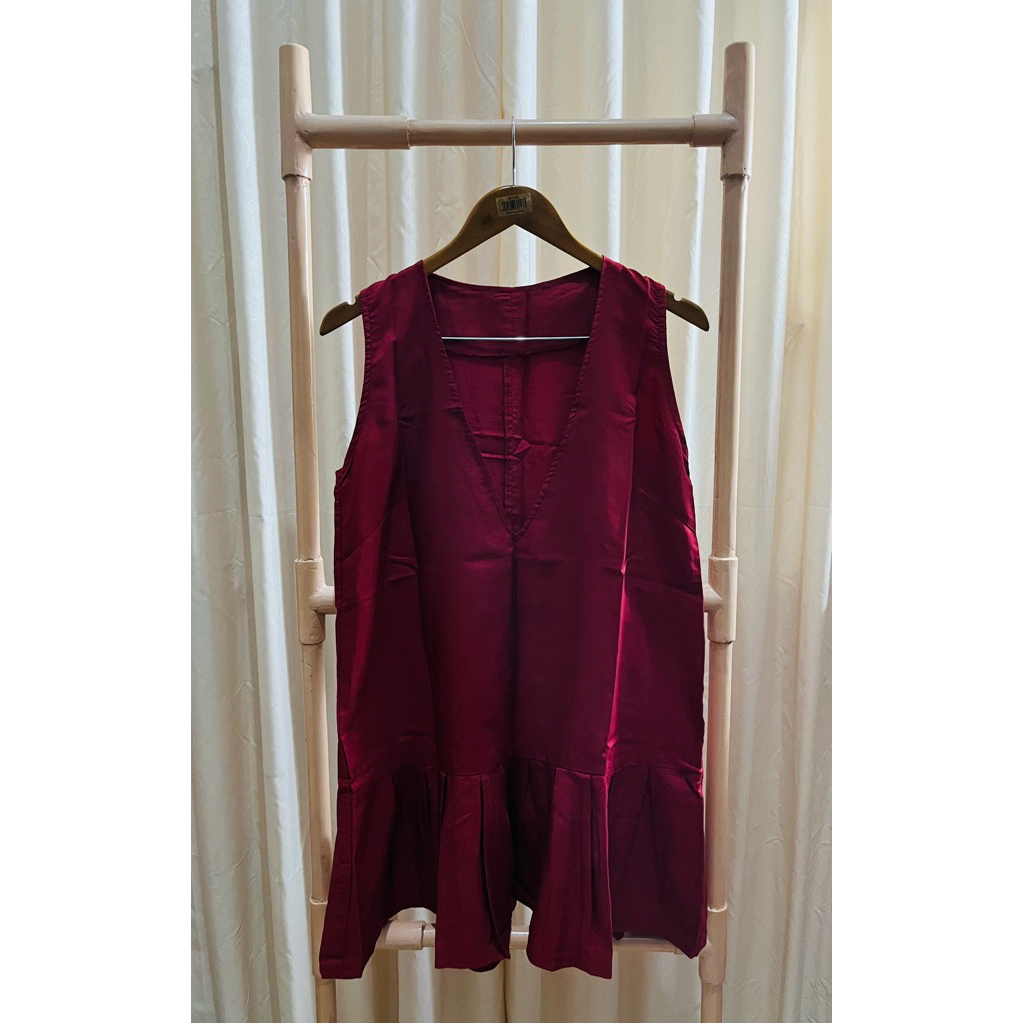 (PL) Dress Outer Jumbo Maroon