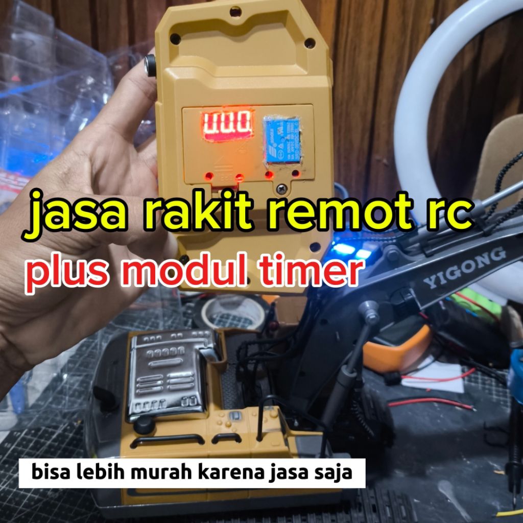 jasa pemasangan modul timer pada remot rc (modul timernya dari kami)