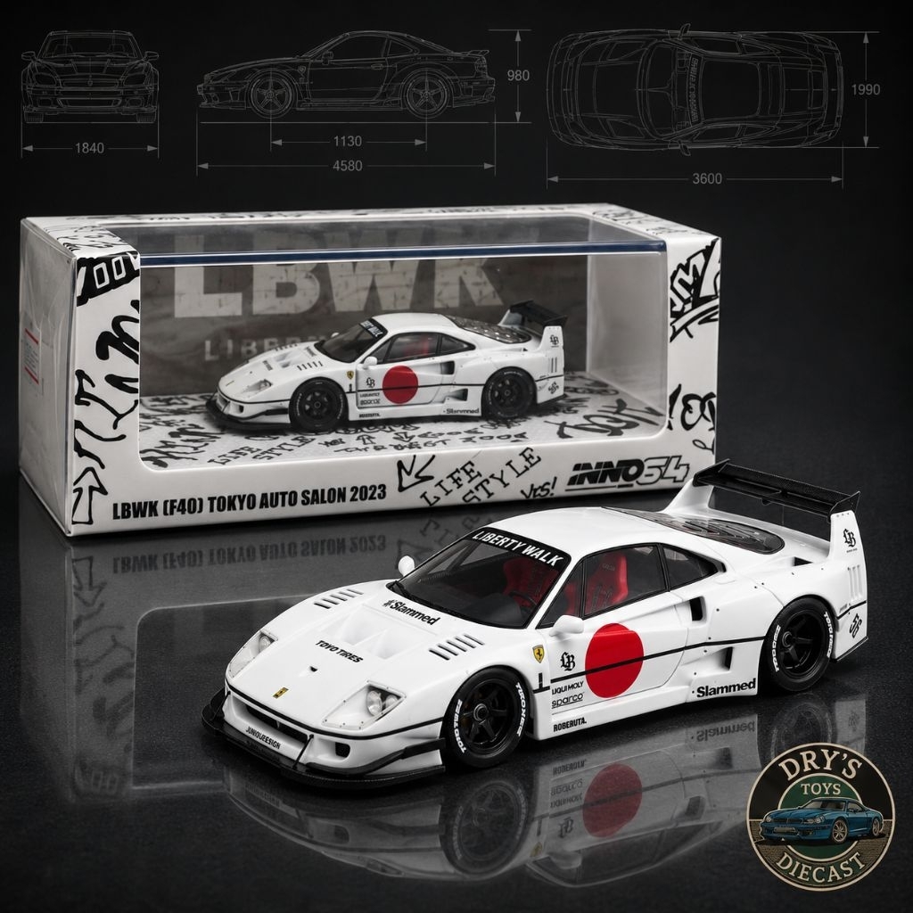 (Unsealed) Inno 64 LBWK Ferrari (F40) Tokyo Auto Salon 2023