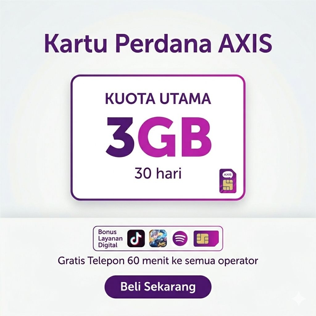 Kartu Perdana Axis 3gb