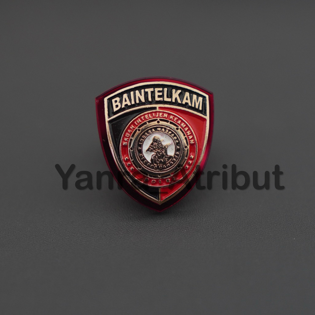 Pin Baintelkam / Brevet Brivet Intelkam Polri Paku Magnet Premium