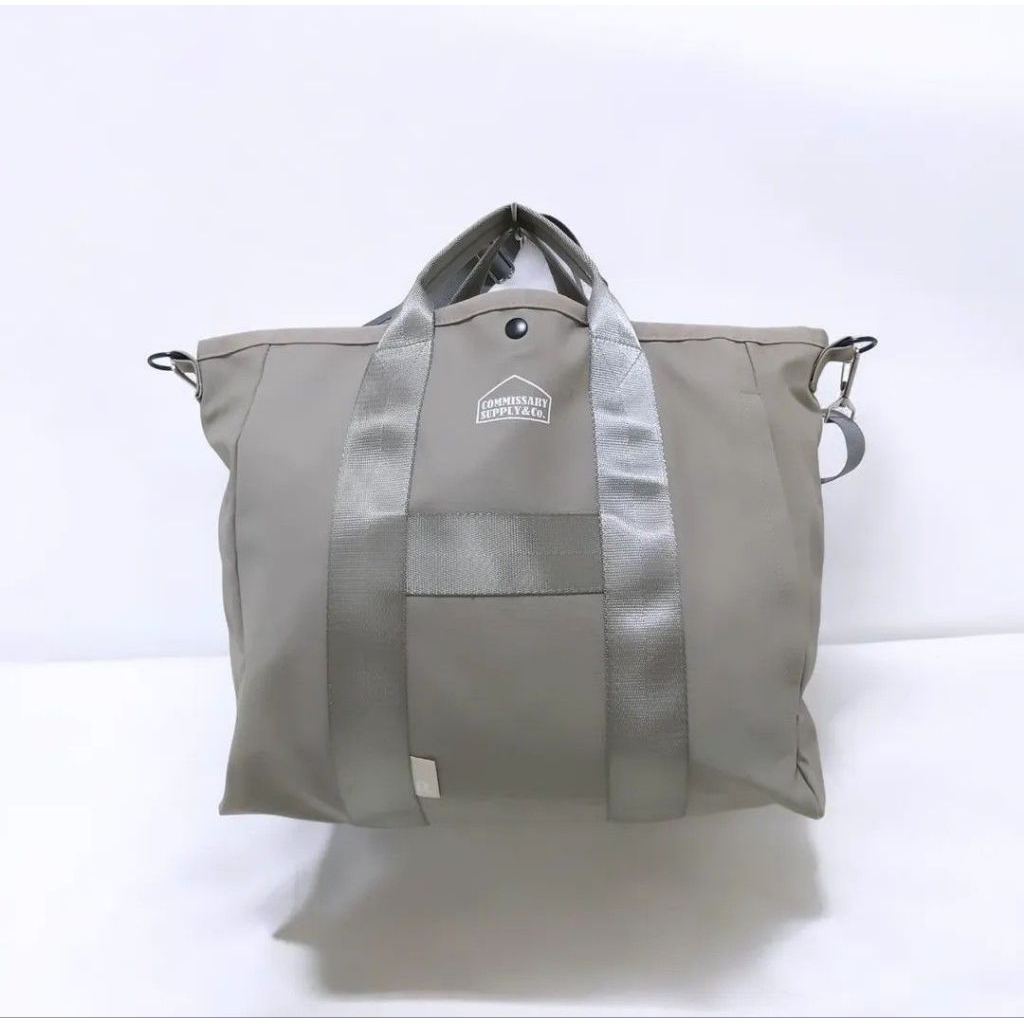 Rootote Japan Grande Commissary Supply & Co. Light Grey 2 Way Tote & Shoulder Bag Original