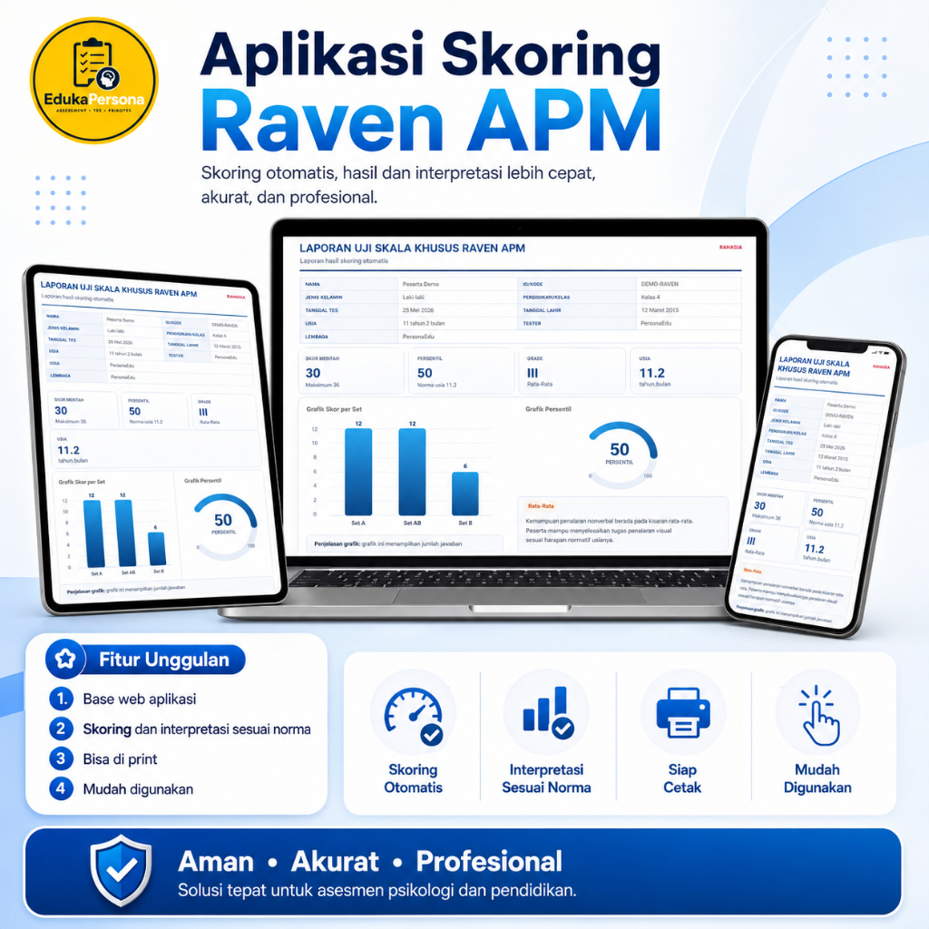 Aplikasi Skoring dan Interpretasi CFIT 3 - Culture Fair Intelligence Test Skala 3 Personaedu