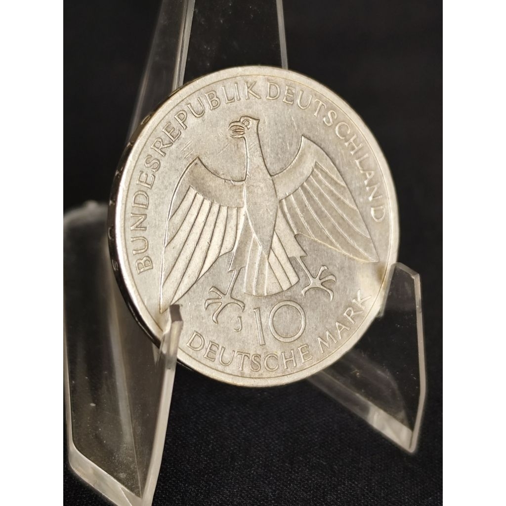 koin perak kuno asli 10 deutsche mark 1972 J