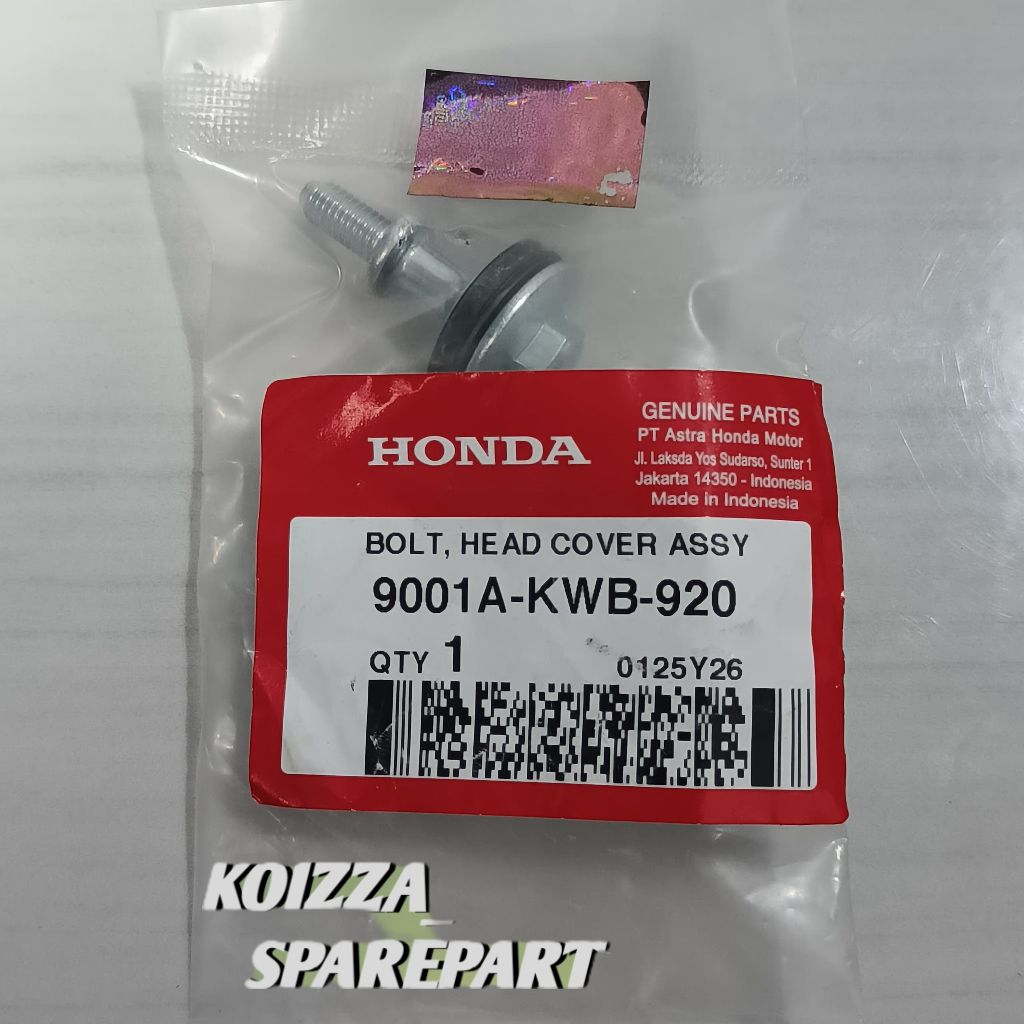 HGP 9001A-KWB-920 BOLT HEAD COVER ASSY /BAUT TUTUP HEAD + SEAL BEAT ,BLADE,REVO,VARIO