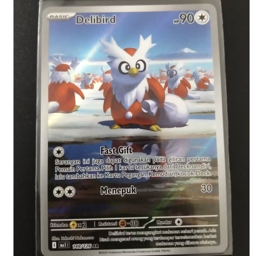 kartu pokemon Delibird Indonesia TCG 148/126AR
