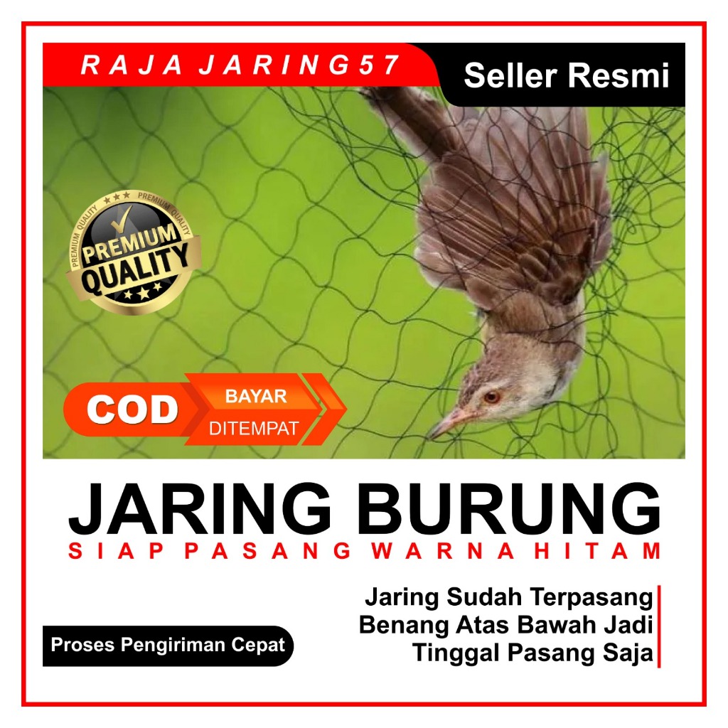 jaring burung kecil/jaring burung/jaring burung tekukur/jaring burung siap pasang