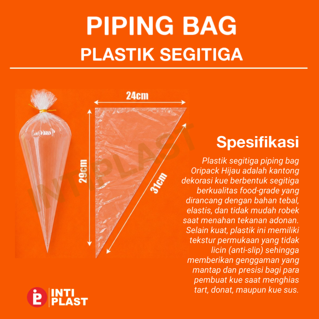 Piping Bag Plastik Segitiga - Plastik Tahan Bocor dan Tebal