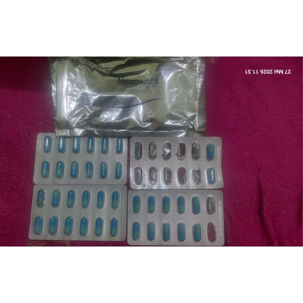 Otak Neuroaid MLC 901 Original Exp 1/28 Obat Stroke Gegar Otak (Preloved)