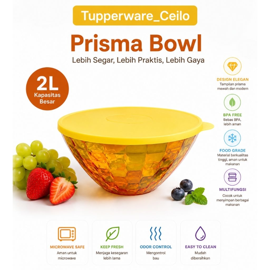 Prisma Bowl 2 L Tupperware