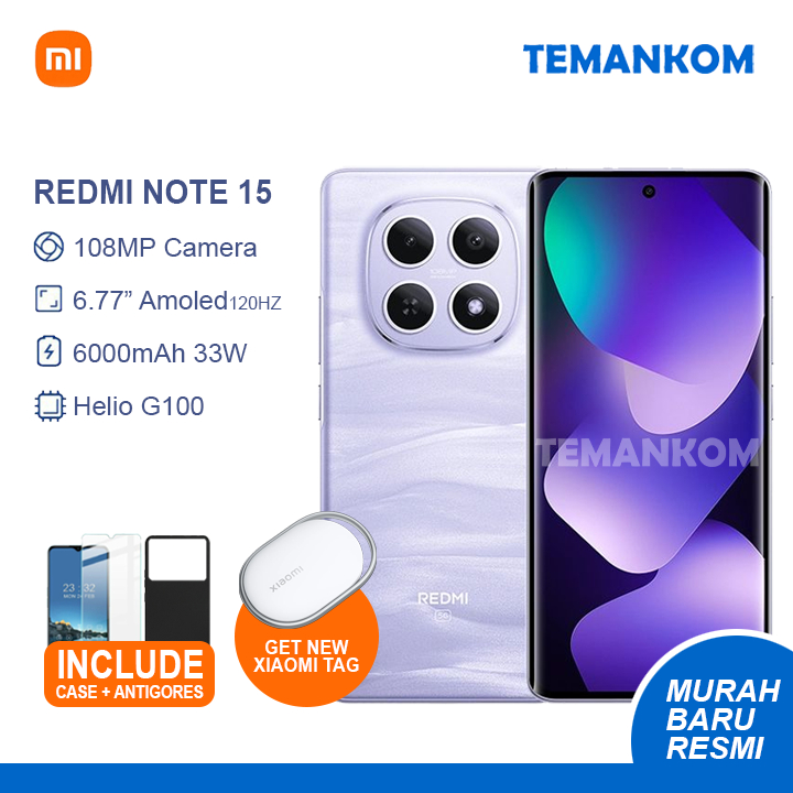 XIAOMI REDMI NOTE 15 BARU 16GB RAM redminote 15 4G 8/128 8+8 Extend RAM 8GB 128GB Garansi Resmi