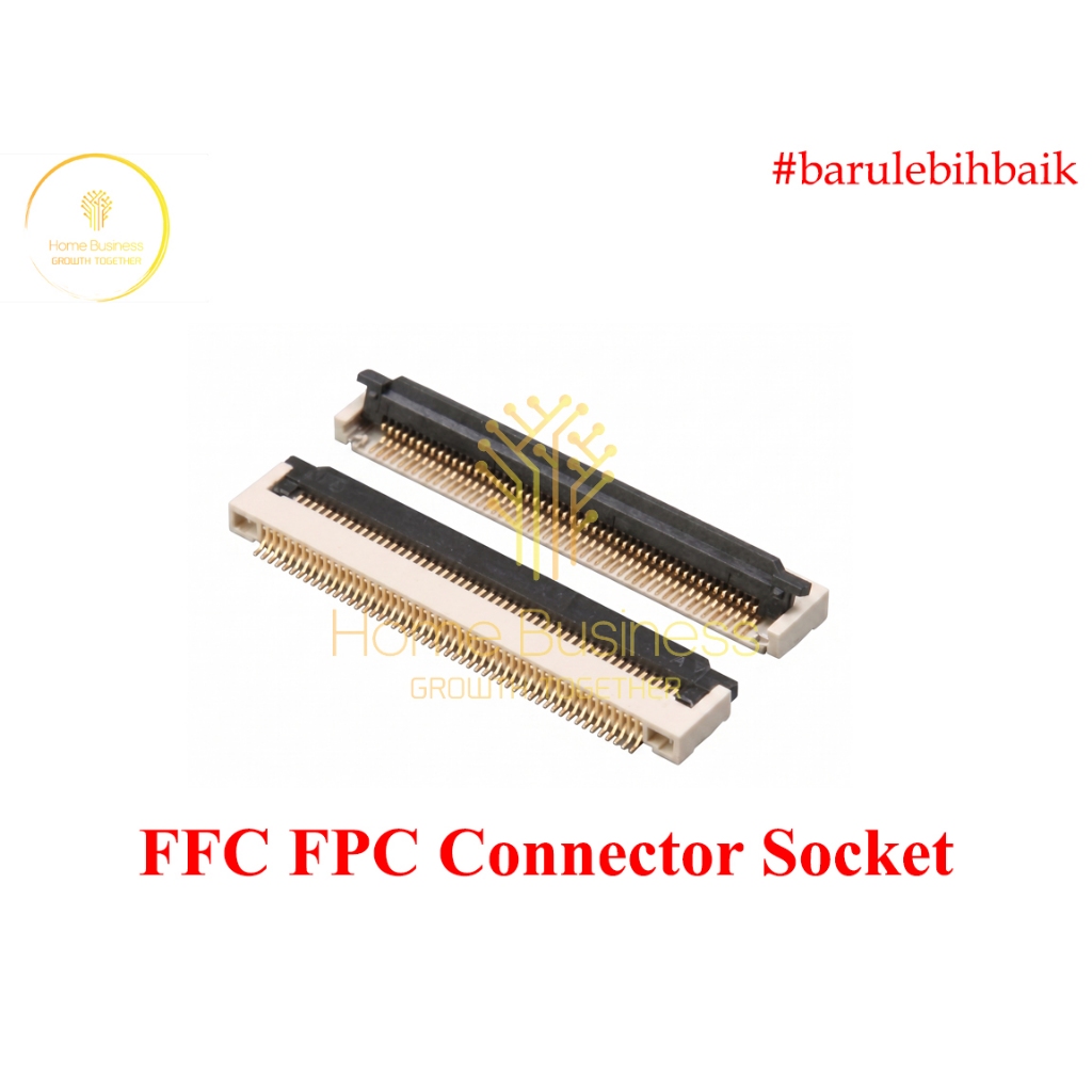 Konektor LCD Laptop 32 Pin 32Pin 32P Socket Connector Motherboard 0.8mm / 1.0mm Pitch Original