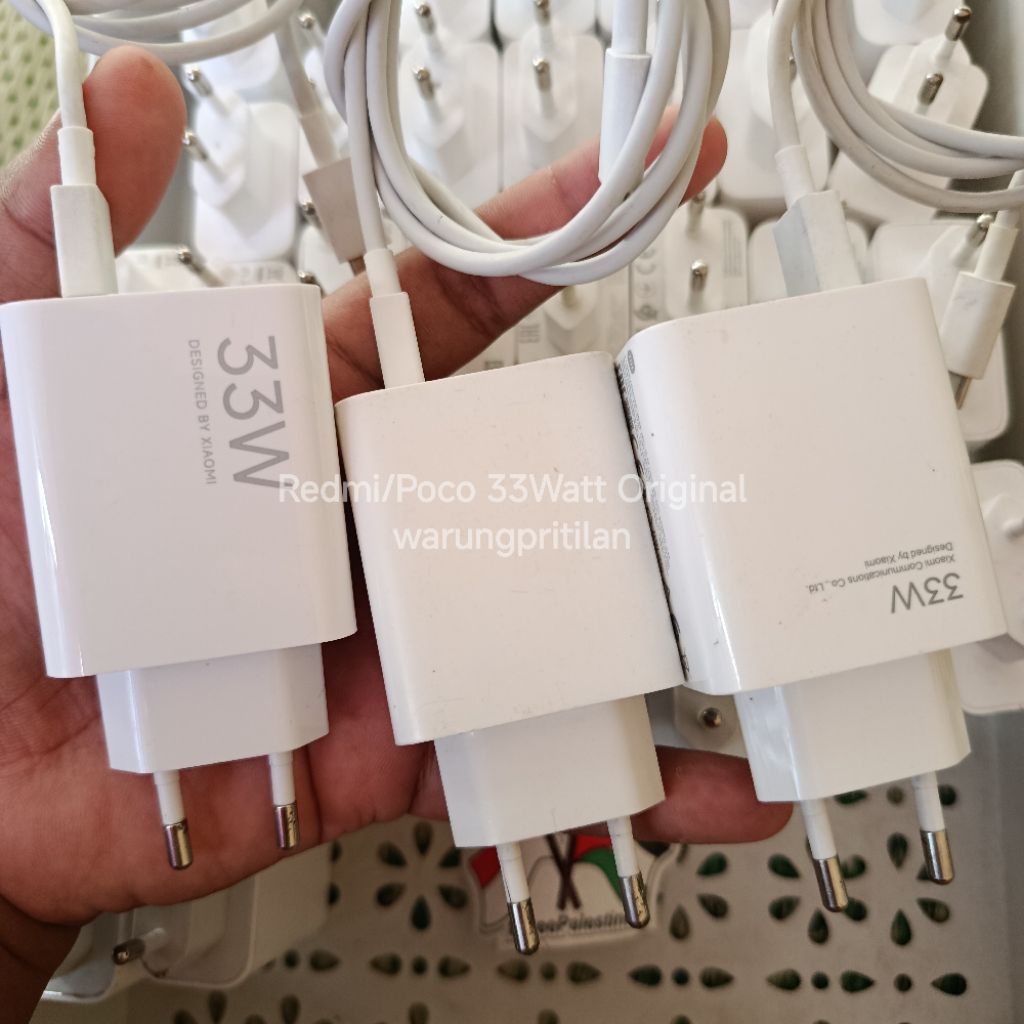 Charger 33Watt Turbo ORIGINAL BAWAAN Note 10 Note 11 Note 12 Note 13 Note 14 Note 15 Poco X3 Poco X4
