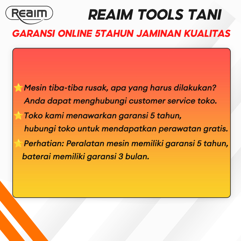 Online Kartu Garansi Eksklusif-REAIM Chainsaw Cordless 12 Inch