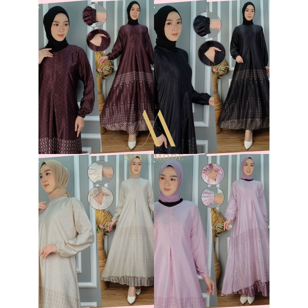 Gamis Muslimah Silk Premium Motif Bunga