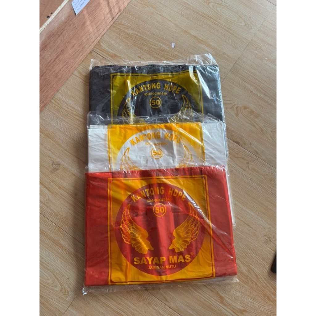 Hd kantong plastik ukuran 50 sayap mas