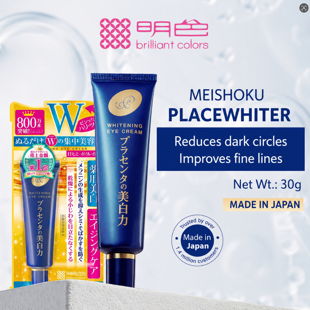 Meishoku Placenta Whitening Eye Cream 30gr / Krim pemutih mata / Krim Mata Panda