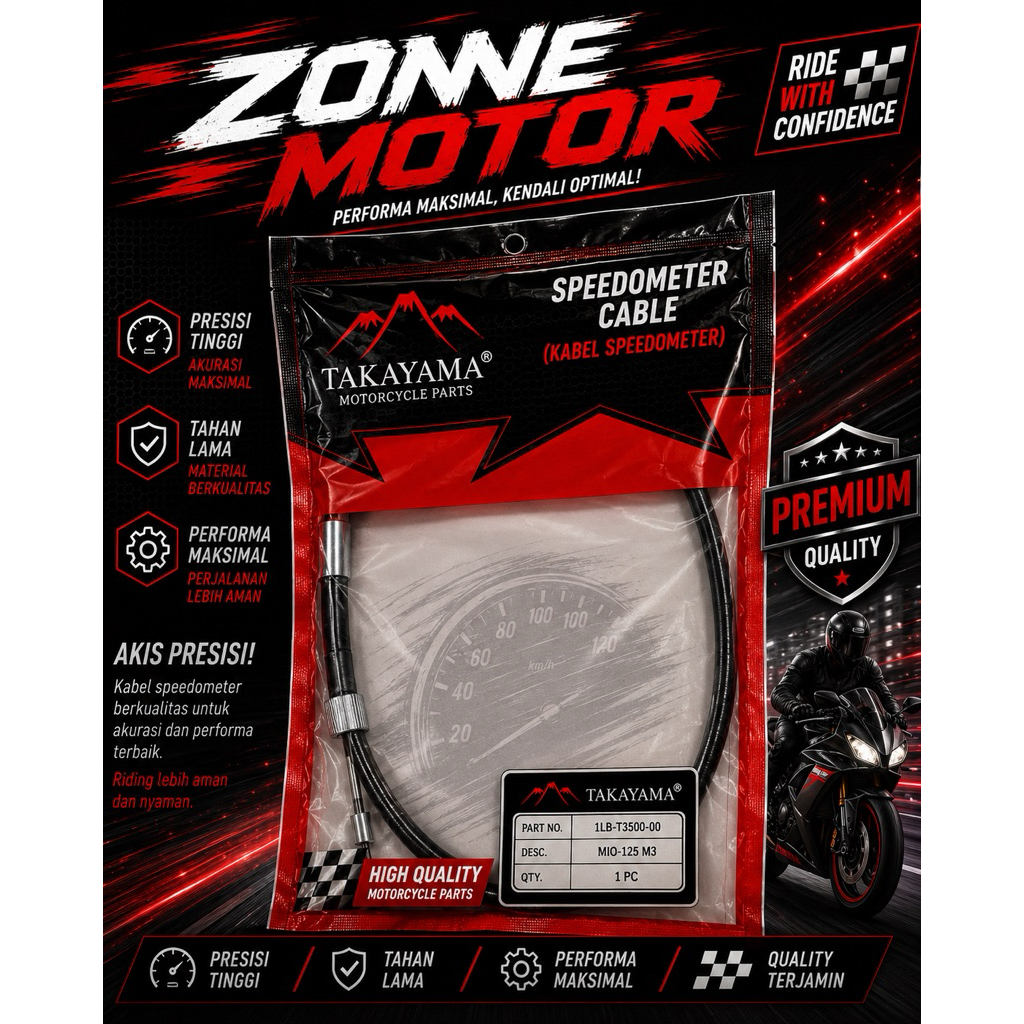 Takayama KABEL SPEEDOMETER tipe motor MIO-125 M3