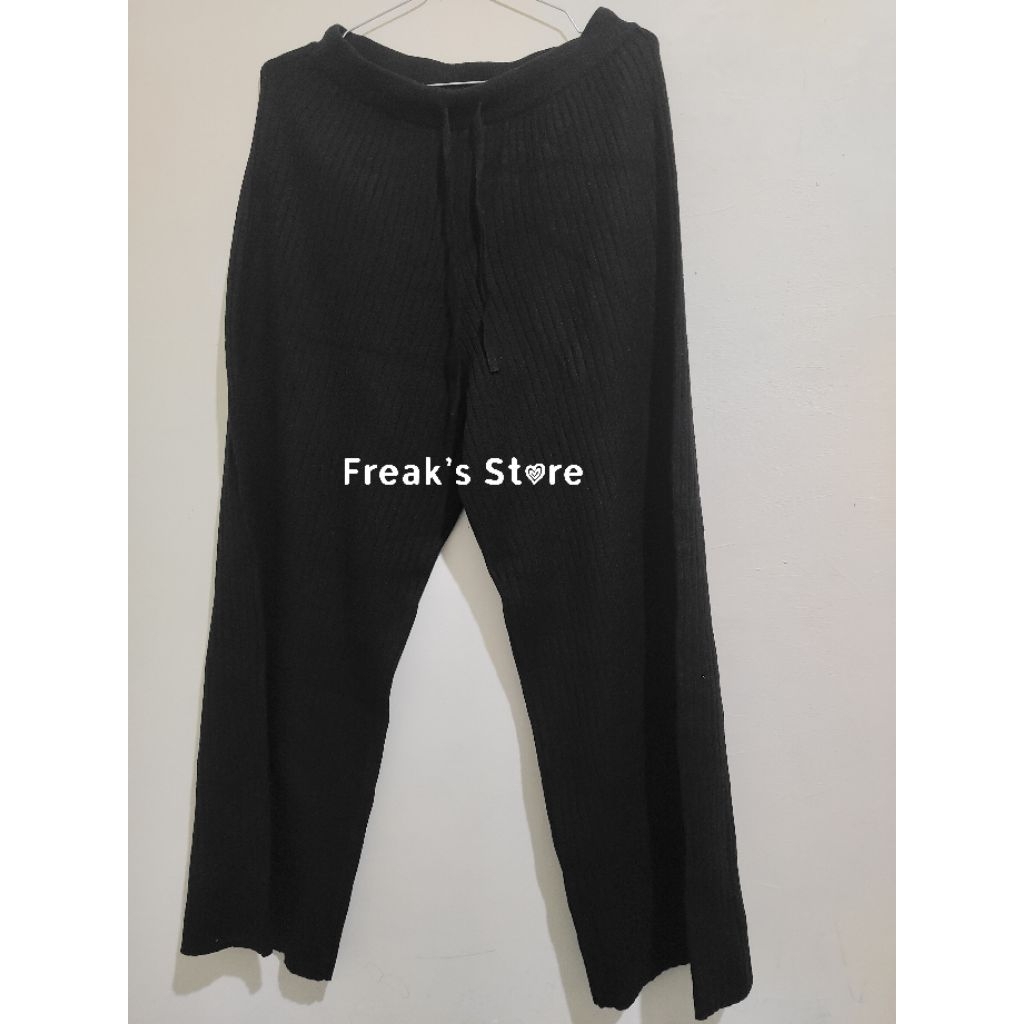 Celana Kulot Uni Tali Plisket Rok Duyung Knit Rajut Uniqlo American Holic Brand