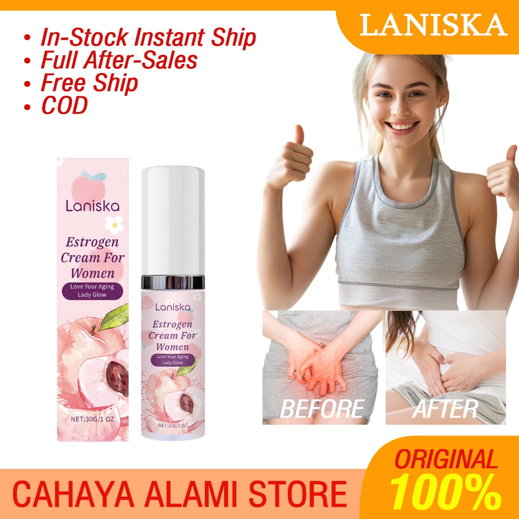 Laniska Krim Estrogen Untuk Wanita Cream Perawatan Vagina Alami Feminine Health Bantu Lancarkan Haid