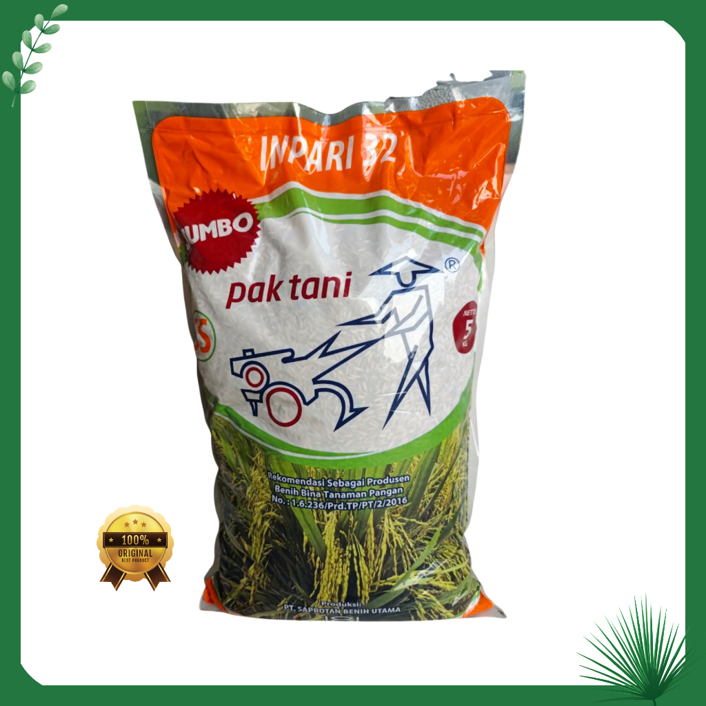 Benih Padi Saprotan Utama Inpari 32 5kg Pak Tani Bibit Pari Jumbo Unggul 5 Kilogram