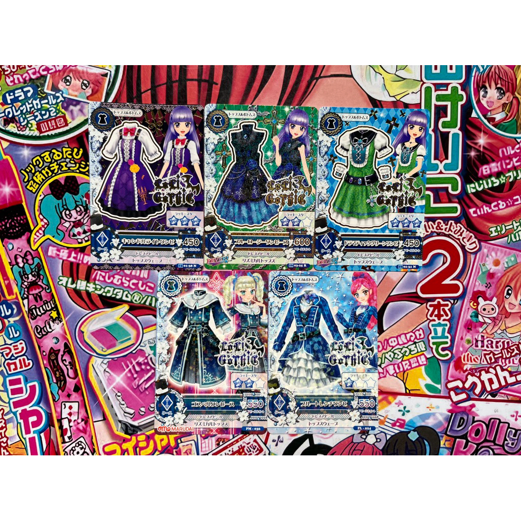 Kartu Aikatsu Sumire Hikami Yurika Todo Seira Otoshiro Loli Gothic Dress One Piece Satuan Cool Rare 