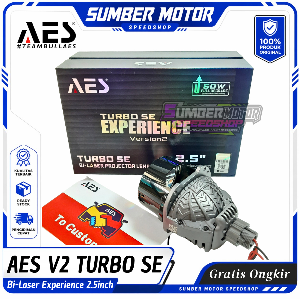BULLAES ORIGINAL Bi-laser Biled Projector AES Turbo SE Experience V2 2.5 Inch Version 2 Double Emitt