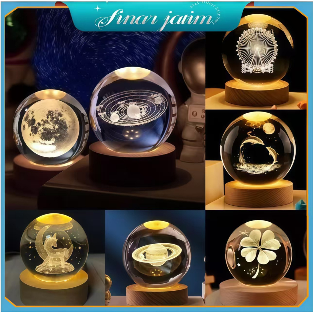 lampu buat kamar tidur LED lampu hias kamar tidur Hadiah spesial lampu malam bola kristal