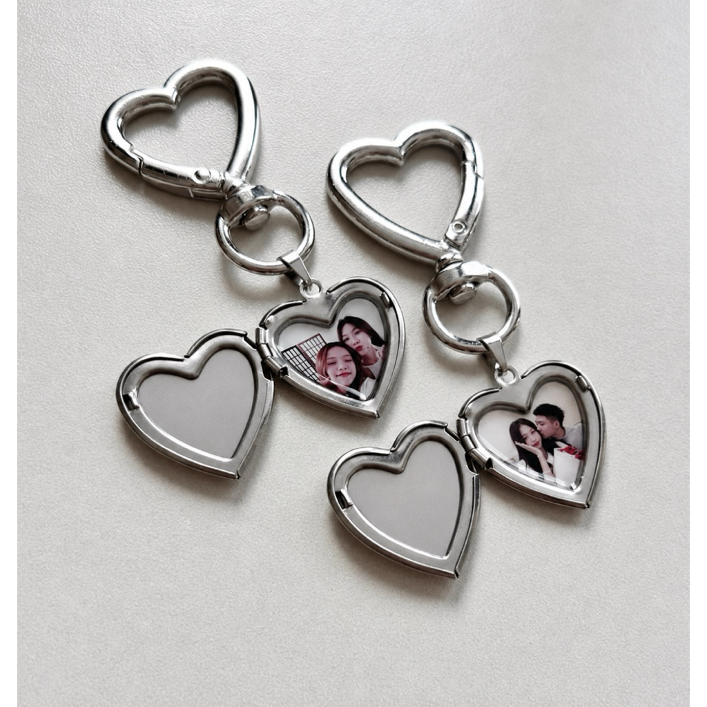 Locket of Us | Keychain Locket Custom Foto| Custom Photo Heart Keychain