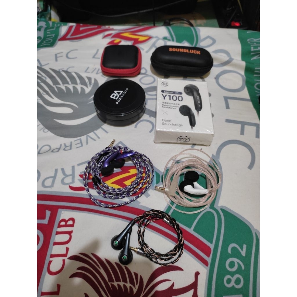 Earbud BudAudio, Yuyin Y100, Sony Ericsson HPM62 Recable Hakugei Copper