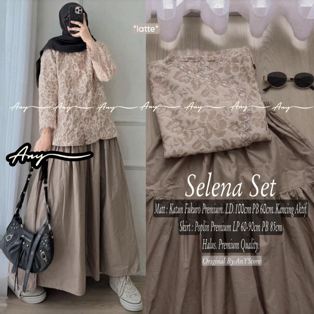 Selenaa Set Rok Setelan Wanita Original By ANY- Rubita oneset by dharya | rubita set tunik daily . s