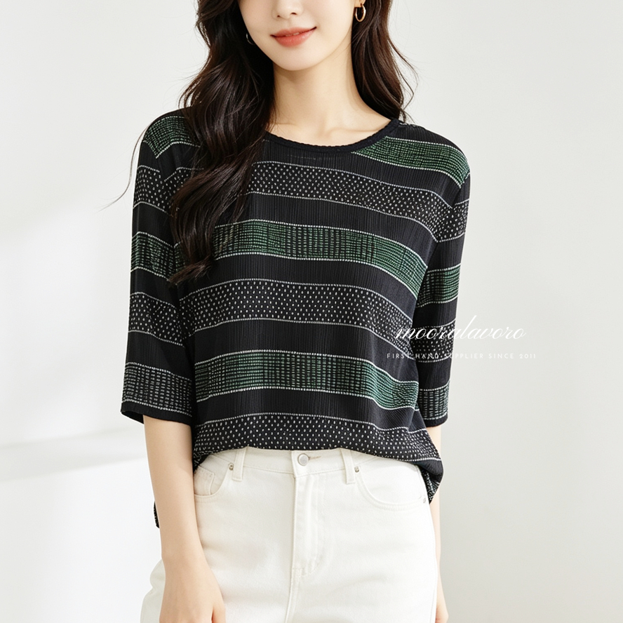 CELOVIA CLASSY PATTERN PLEATS BLOUSE KOREAN STYLE READY BANGKOK PREMIUM COLLECTION BKK