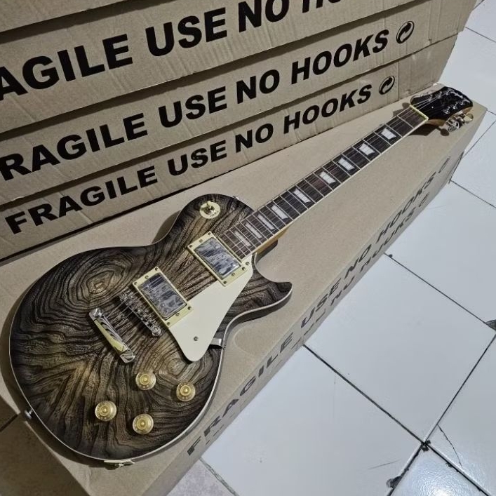 Gitar epiphone les paul custom PU GNB korea