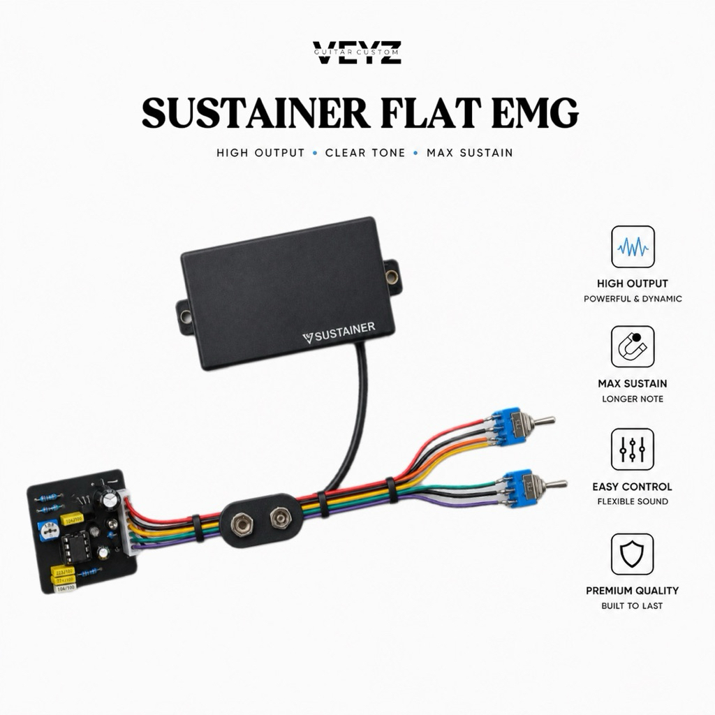 PICKUP SUSTAINER FLAT EMG | PICKUP NECK ALL GITAR