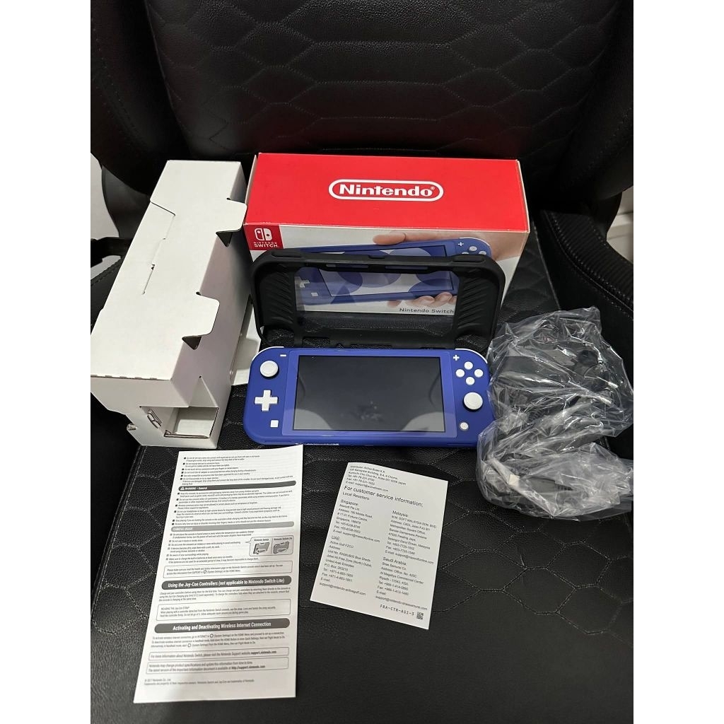 nintendo switch lite blue 2021 OFW dengan aksesoris